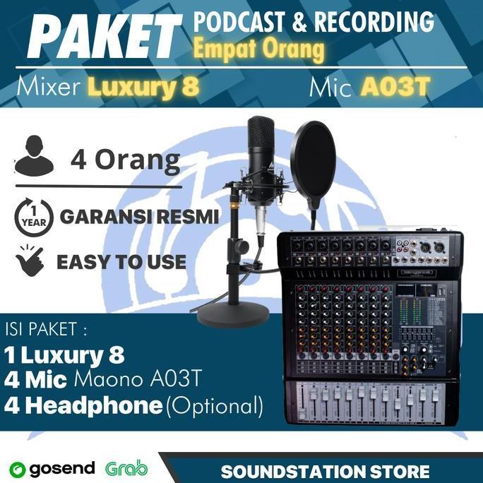 Paket Podcast 4 Orang Luxury 8 + A03T
