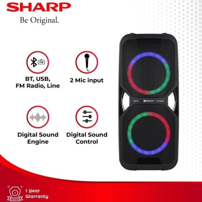 (ACS) SHARP SPEAKER PS 925 PARTY AUDIO PS925 PORTABLE PS-925 KARAOKE FREE MIC