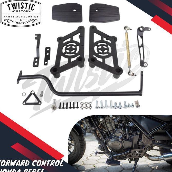 Forward Control Footstep Foot Pegs Injekan Pijakan Kaki Pedal Rem Kit Set Motor Honda Rebel 500 Cm50