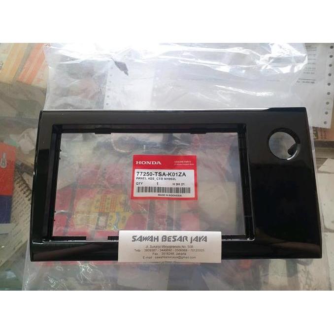 Panel Assy Head Unit - Cover Plastik Hitam Layar Tengah Honda Brio Satya Rs . Mobilio E Rs . Brv 201