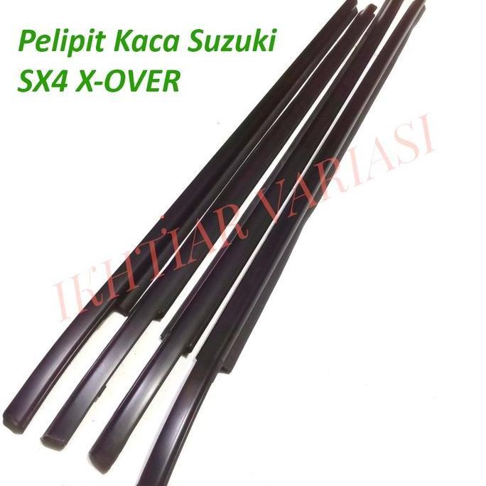 Thebest- Pelipit Kaca Suzuki SX4 X-OVER Weather Strip Karet Pelipit Kaca Luar