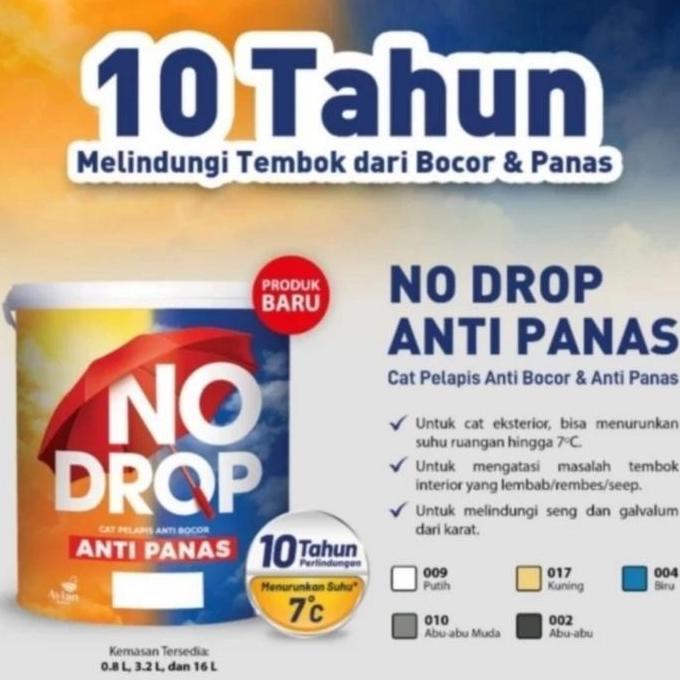 No Drop/Cat Pelapis Anti Bocor & Anti Panas Putih @ 16ltr/20 kg