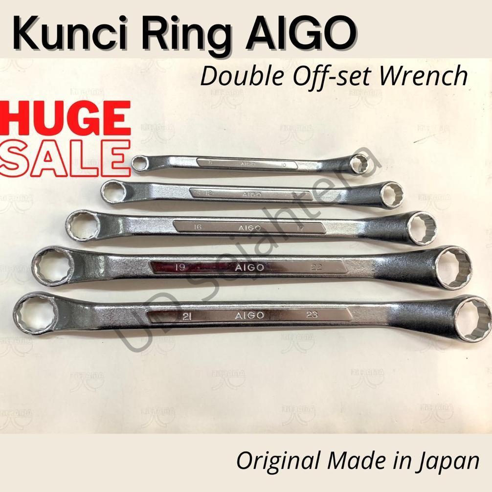 Kunci Ring/Double Off-Set Wrench AIGO Asli Made in Japan