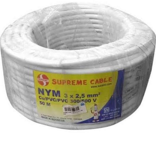 Kabel Tunggal NYM 3 x 2.5 mm Supreme 50 M / NYM 3x2.5 nym 3 x 2,5 1 Roll isi 50 Meter