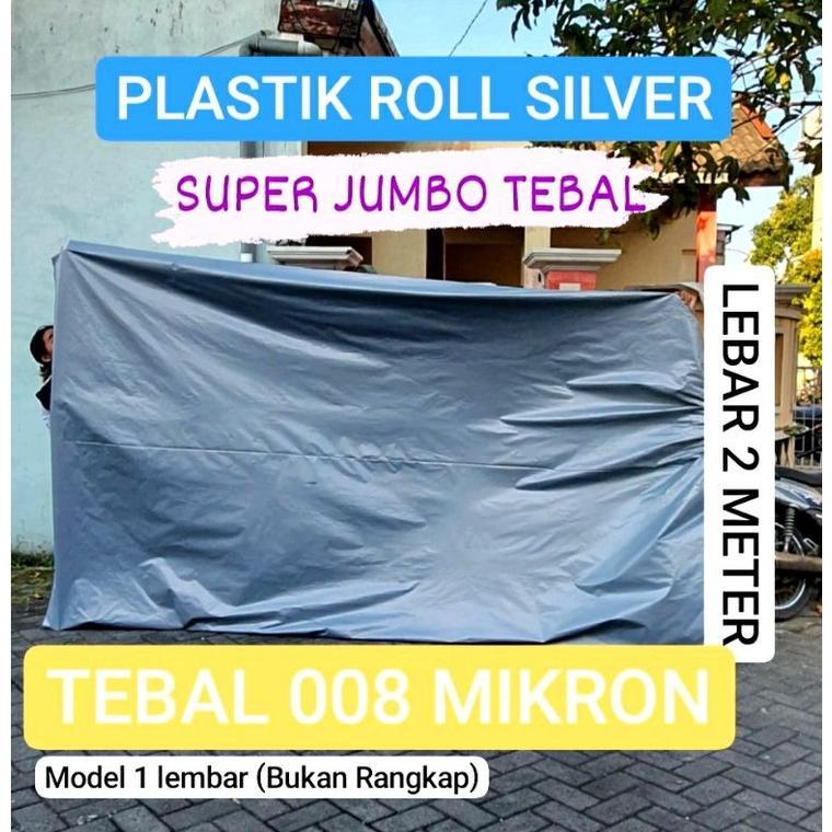 Bisa Cod Plastik Roll Perak Silver | Plastik Jumbo Penutup Tanaman Hidroponik | Mulsa 200Cm Green Ho