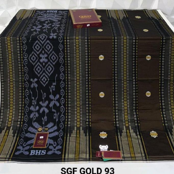 HEMAT LUAR BIASA promo baru Sarung BHS Excellent Gold Motif E54 SKB Hitam - SKA HEMAT LUAR BIASA