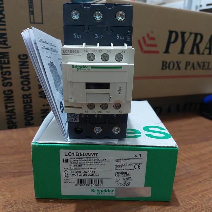 TERBARU - kontaktor LC1D50M7 220V schneider 80amper ORIGINAL