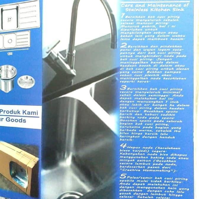 Kitchen Sink Kossai K8650 bak cuci piring 1 lubang dalam stainless ORI