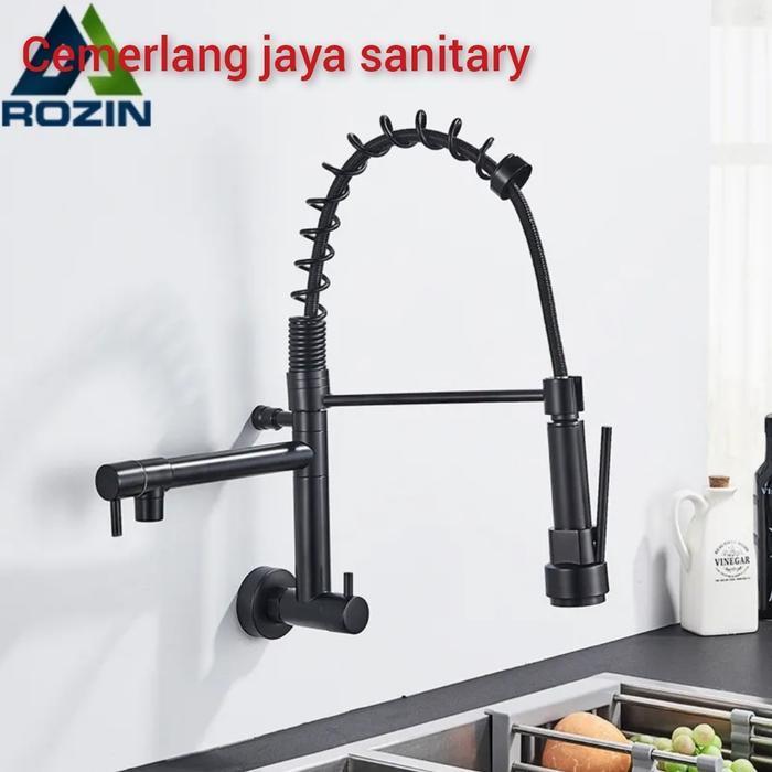kran kitchen sink Pantry Tarik Black Kran Sink Tembok Tarik Hitam