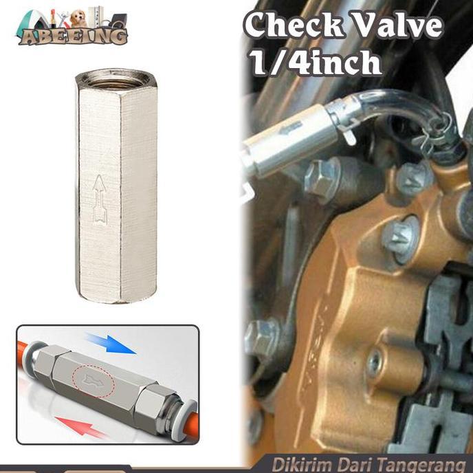 PUMERIA Check Valve Angin 1/4 Inch One Way Valve 1/4" No Return Valve