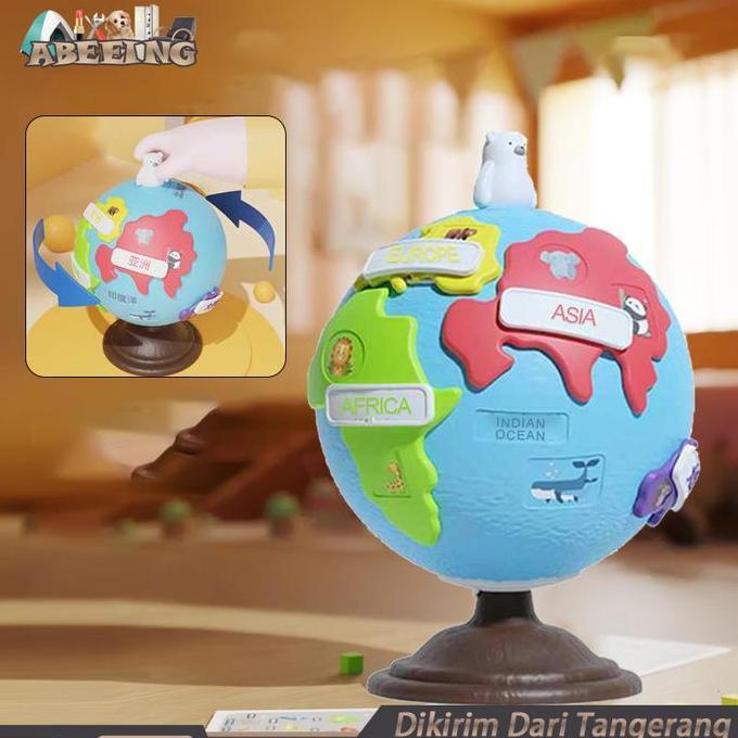 NIKIFOROV Puzzle Globe Geography Bola Dunia Dan Puzzle Benua Terlaris Kualitas