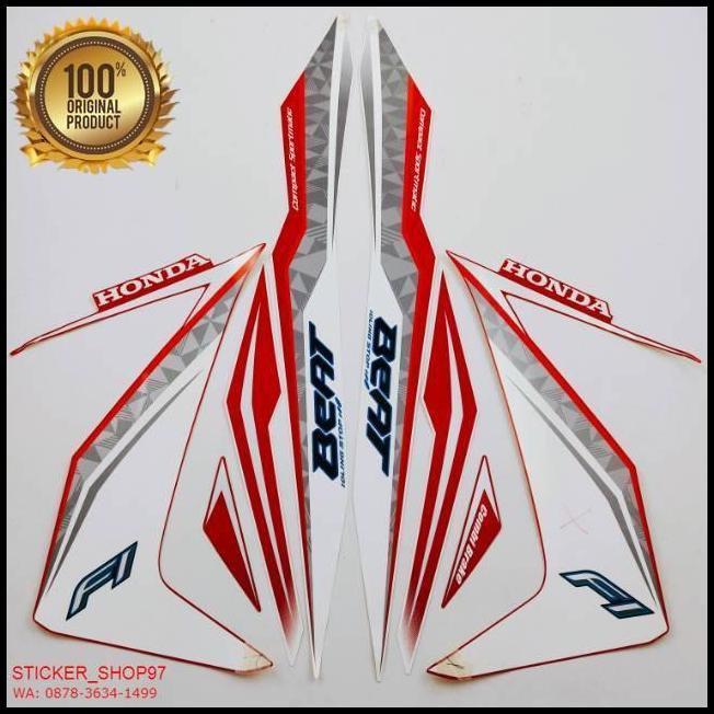 TERBARU (ORI) STRIPING HONDA BEAT FI ESP ISS IDLING 2017 MERAH ORIGINAL 