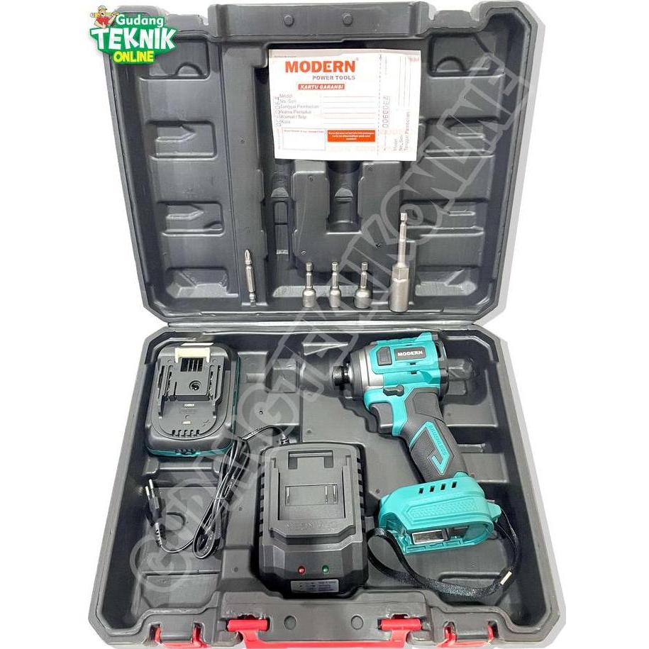 DHEALOKA Impact Driver CORDLESS MODERN M-35 20V 230Nm Brushless / Mesin Bor Impact Impek Pembuka Buk