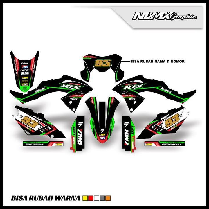 GRATIS ONGKIR PREMIUM DECAL STIKER KLX BF FULL BODY HITAM BIRU SPORTY 