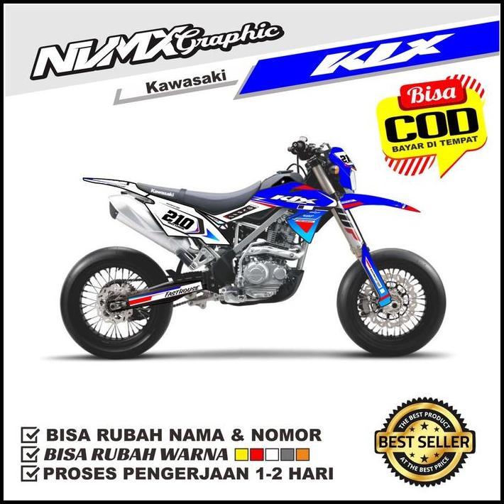 BEST DEAL PREMIUM DECAL KLX BIRU PUTIH STIKER DECAL KLX 