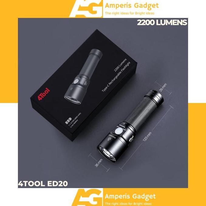 Murah 4Tool By Nextool Ed20 Senter Led Usb Type C Ipx7 2200Lm