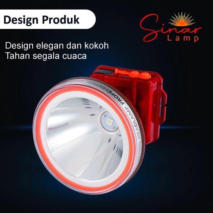 Sale Senter Kepala / Headlamp Jinlong Jl-1101 Waterproof / Tahan Air 350 Watt Super Terang Baterai