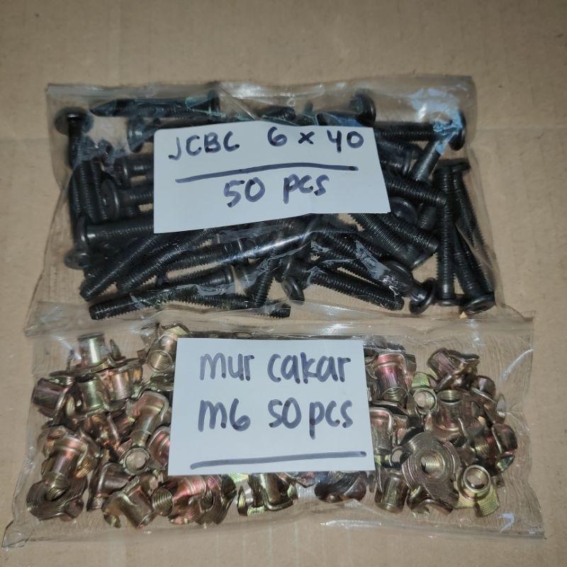 50Pcs Baut Speaker M6 4Cm Baut Jcbc 4Cm Full Drat Komplit Mur Cakar M6