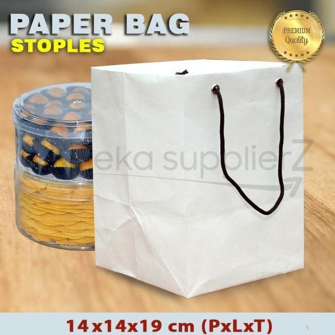 Paper Bag Stoples Kue Kering - Isi 2 | PUTIH