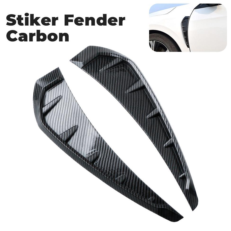Stiker Fender Mobil Carbon Perekat Kuat Car Side Sticker Fender Carbon Tampilan Mobil Elegan