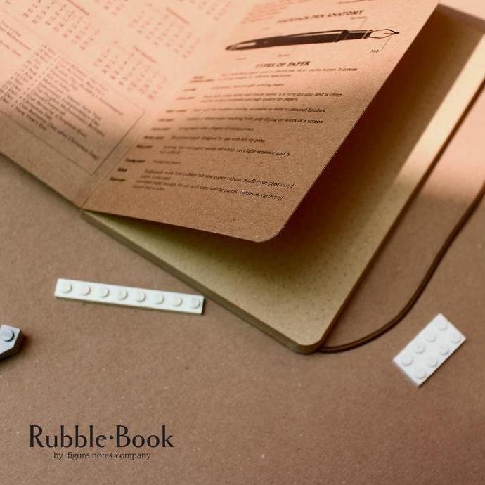 Atkx- Rubble Book Raw Figure Notes - Recycled Notebook - Medium Size