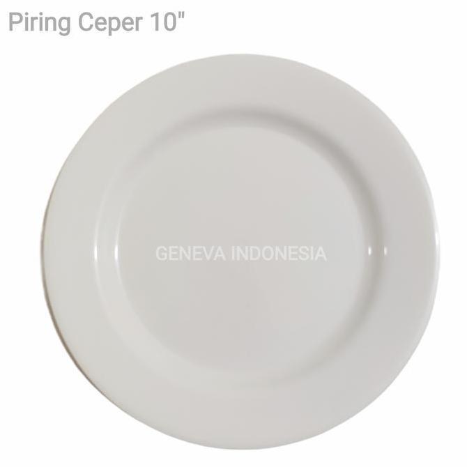 Piring Makan Plastik - Piring Ceper - Piring Pesta Putih 10 inch (TERBAIK) (TERBARU) (TERMURAH)