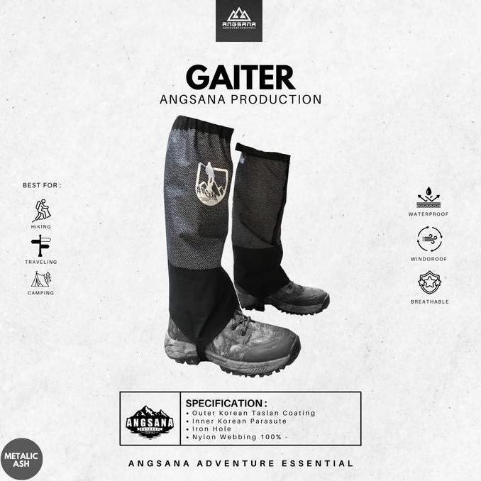 Ready stock GAITER ANGSANA OUTDOOR GRAY