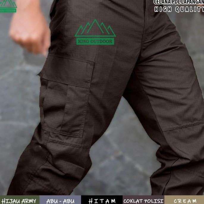 CELANA TACTICAL PDL JUMBO (46-48) RIPSTOP TORNADO WARNA COKLAT POLISI
