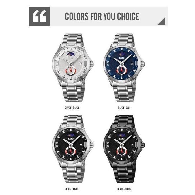 Jam Tangan Pria Analog SKMEI 9326 BLACK BLACK WATER RESIST 30M