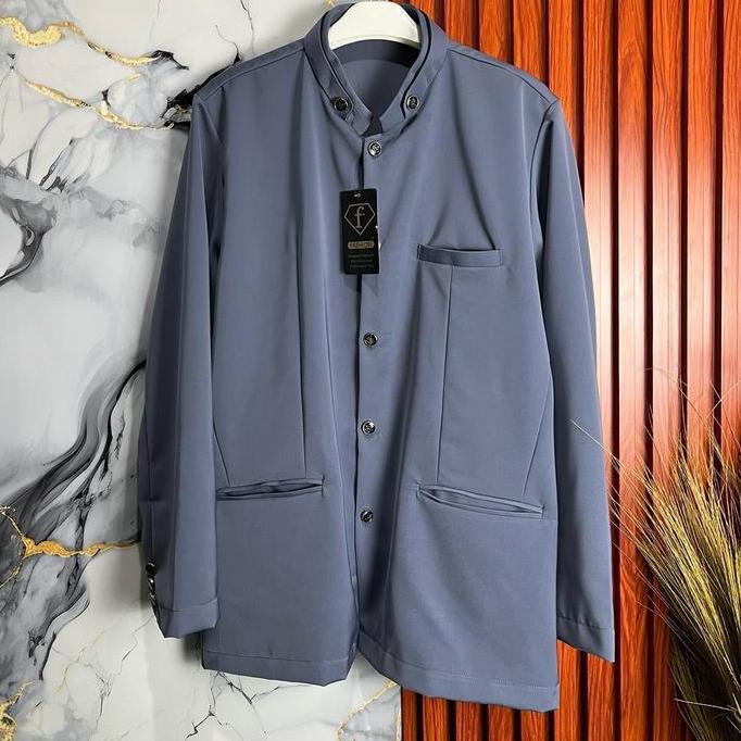 jasko jas koko Terbaru dan Ter elegan jasko Muslim Baju Pria Dewasa Panjang Motif Bordir Kain Nyaman