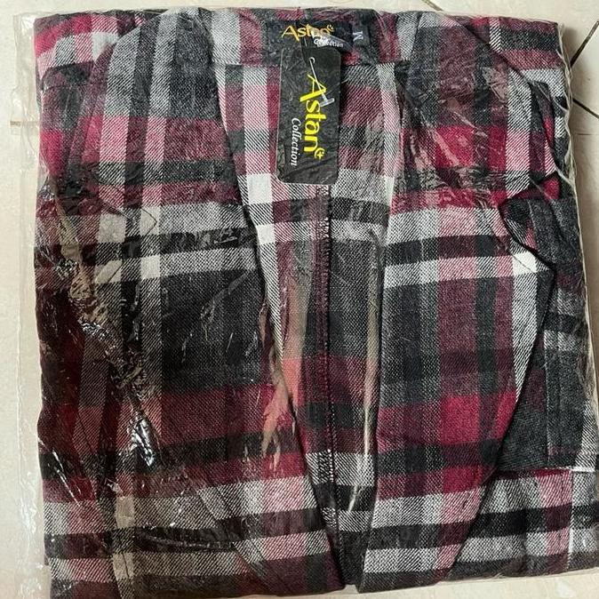 Gita Blazer Wanita by Astan Blajer Flanel Motif Kotak Outer