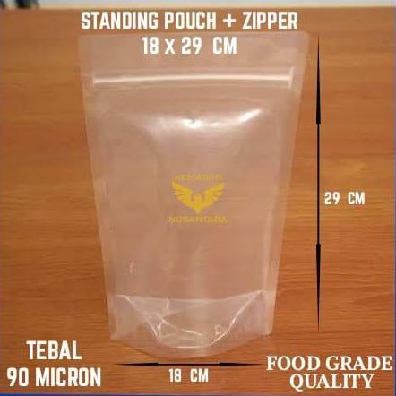 100Pcs Standing Pouch  20 x 30 Zipper Tebal, Plastik Klip | Plastik Pouch