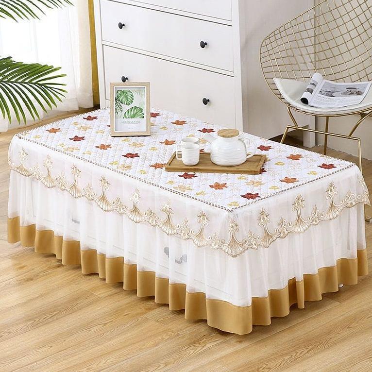 Bisa Custom Ukuran Taplak Meja Tamu Gaya Eropa Renda Nordic Modern Minimalis Mewah Renda Rempel Hnds