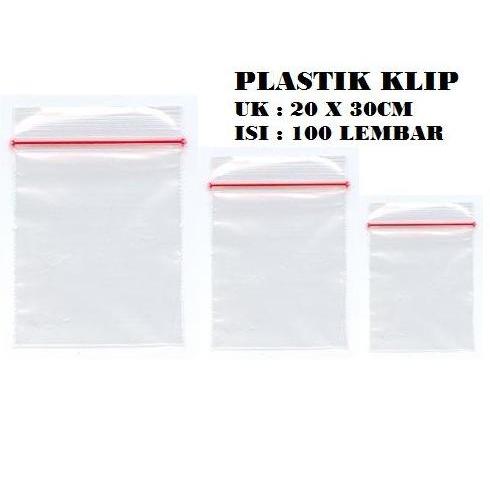 KANTONG PLASTIK KLIP KP UKURAN 20x30 / 20 X 30 CM BENING 100 LEMBAR