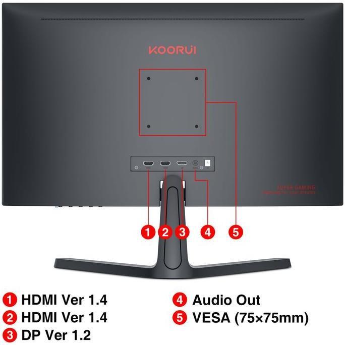 KOORUI 24E4 Inch Gaming Monitor FHD 1920*1080 Computer Monitor 165Hz