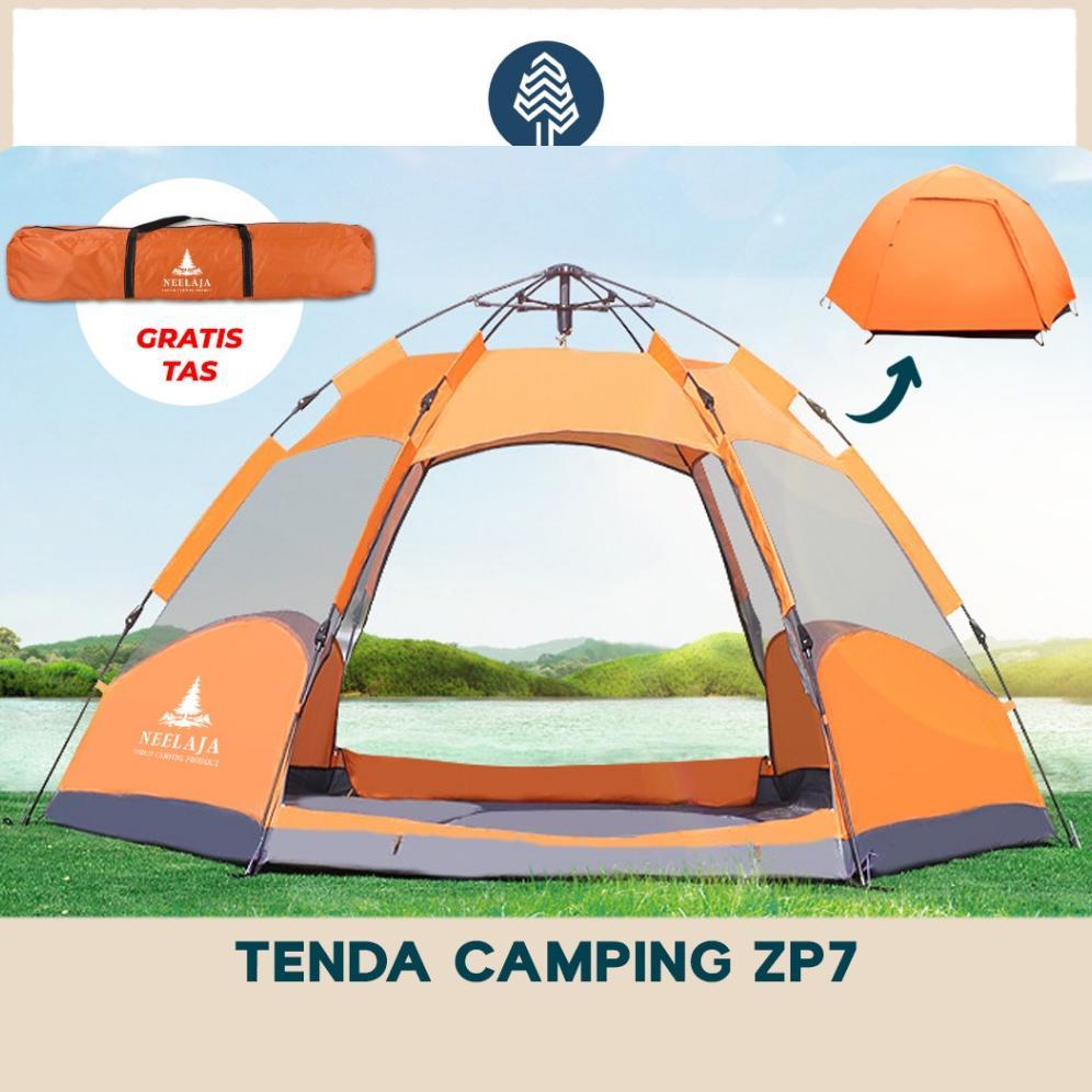Brookwood Tenda Camping ZP-7 Kapasitas 3-5 Orang Tenda Otomatis Outdoor & Indoor Tenda Gunung