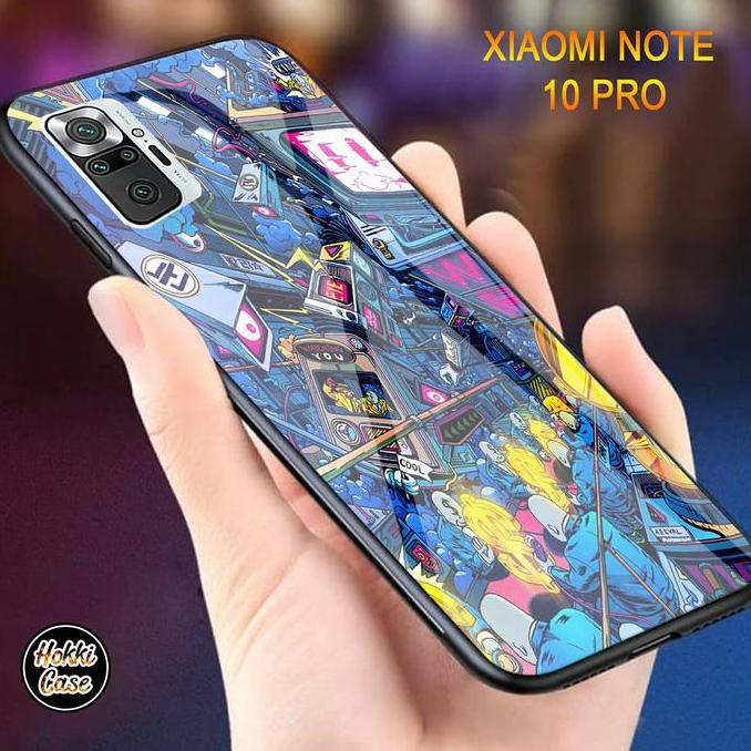 Soft Case Glass Kaca XIAOMI REDMI NOTE 10 PRO TERBARU kesing kaca Case