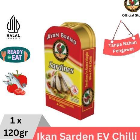 Ayam Brand Ikan Sarden Kaleng Extra Virgin O Oil Pedas 120Gr