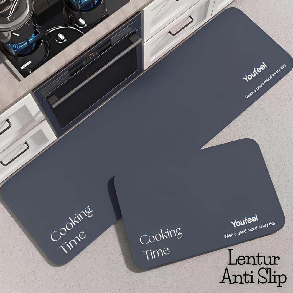 Set Keset Isi 2 Lap Kaki Karpet Dapur Kamar Mandi Anti Slip Serap Air