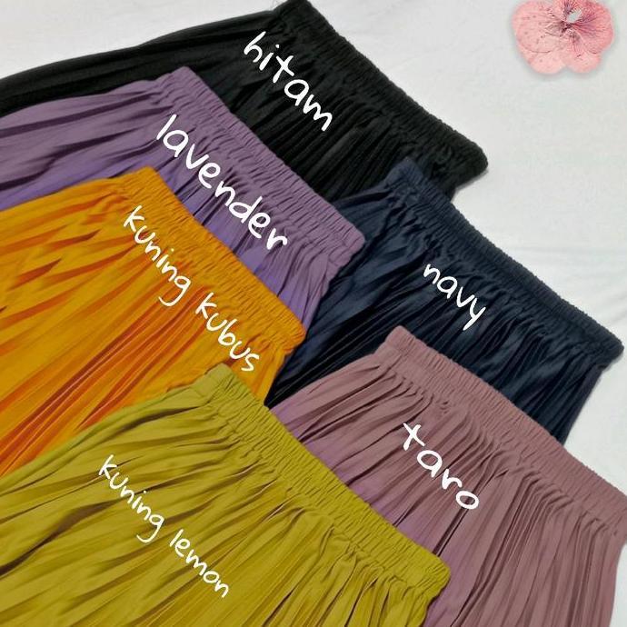 ROK PLISKET DEWASA PREMIUM Bawahan Wanita Tebal Maxi skirt full karet FASHION MUSLIM Hyget Super Mod
