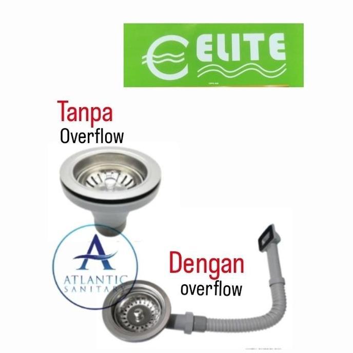 Afur bak cuci piring overflow merk ELITE ori/afur sink overflow elite