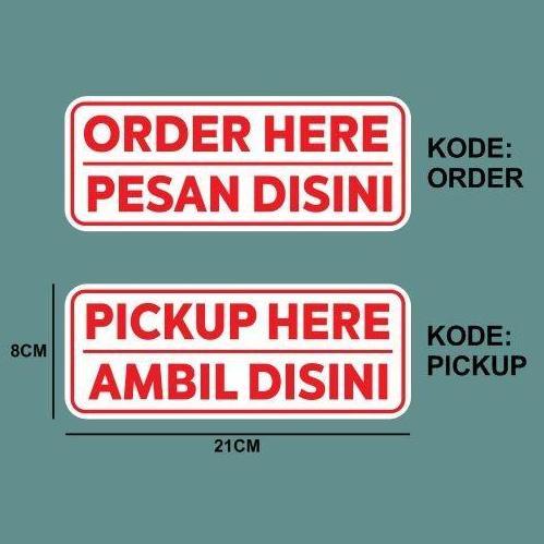 Cutting Sticker Order Here Pickup Here Pesan Disini 21cm Oracal