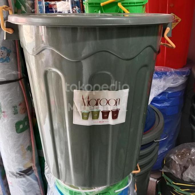 Ready MAROON Ember Plastik 80 Liter Tutup/ Tong Air