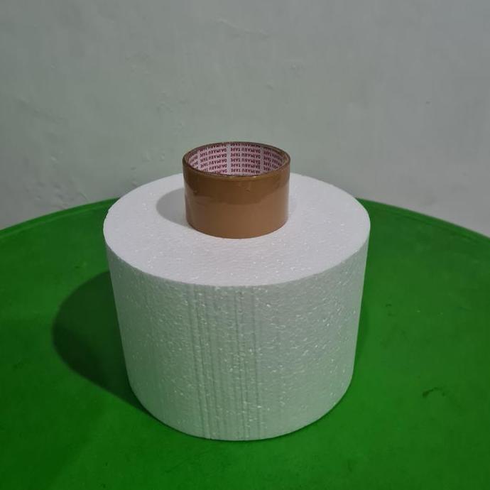 D22x18cm Gabus Styrofoam Bulat Dummy Cake