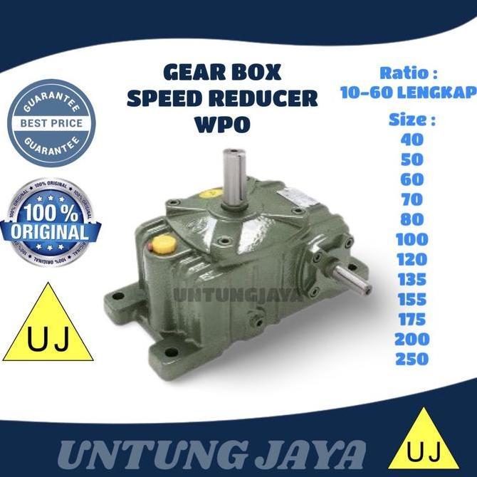 HARGA DISC - GEAR BOX SPEED REDUCER WPO 135 RATIO 10 - 60 // GEARBOX WPO 135 // GIRBOK WPO 135 // JU