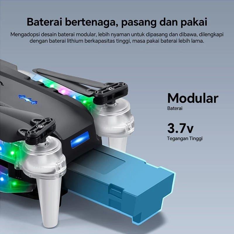 Drone Dengan Dual Kamera Hd Drone Wifi Fpv Kamera Drone 4K Kamera Hd Posisi Visual Tanpa Dus