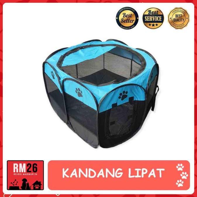 KANDANG LIPAT PORTABLE TENDA PAGAR ANJING KUCING