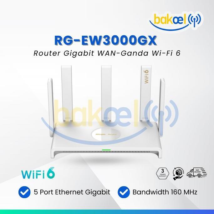 HARGA DISC - RUIJIE RG-EW3000GX Mesh Gigabit Dual-Band Wi-Fi 6 Pengganti RG-EW1800GX PRO