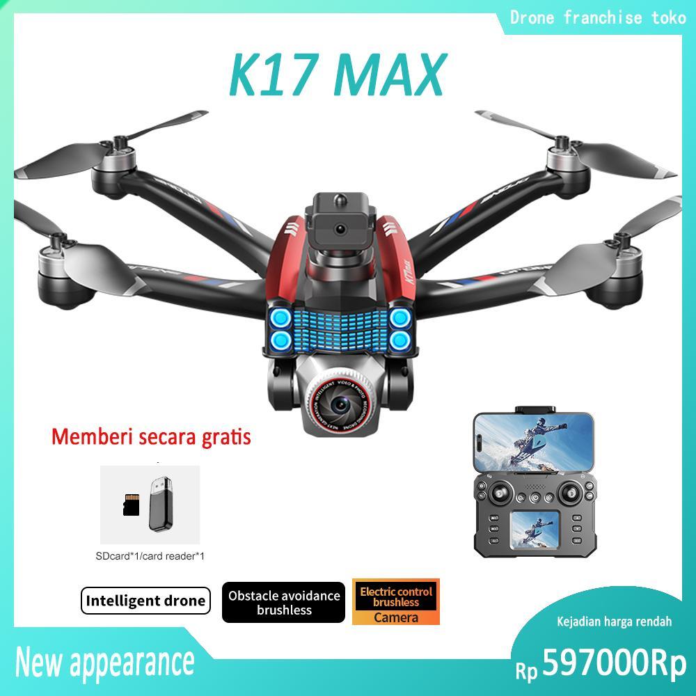 Drone Mainan K17, Drone Yang Dikendalikan Layar, Motor Tanpa Sikat, Pemotretan Ketinggian Tinggi 4K 