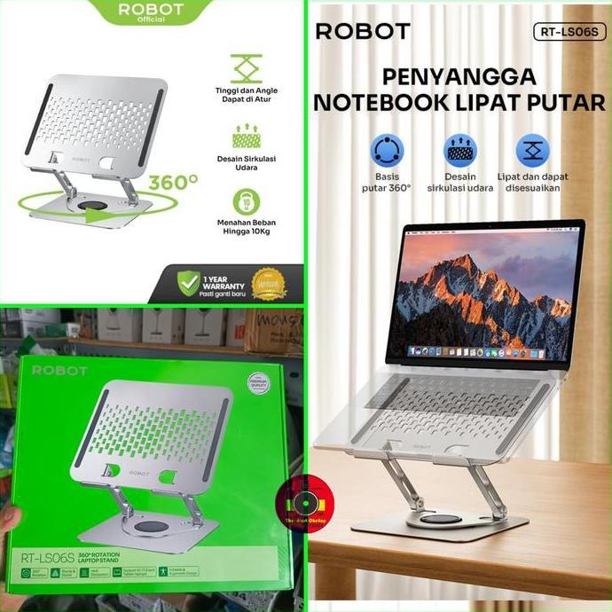 NEW ROBOT Stand Laptop Holder RT-LS06S LS06S Rotatable Swivel Holder Lapto